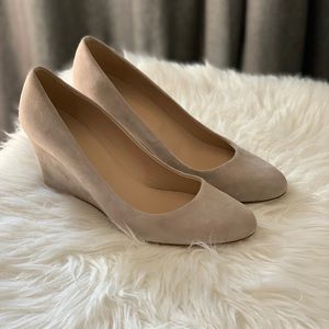 J.Crew Suede Beige Wedges